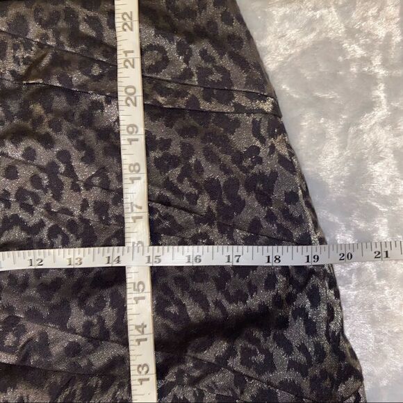 Adrianna Papell Leopard New with Tag Metallic Print Sheath Night Out Dress - Picture 9 of 12